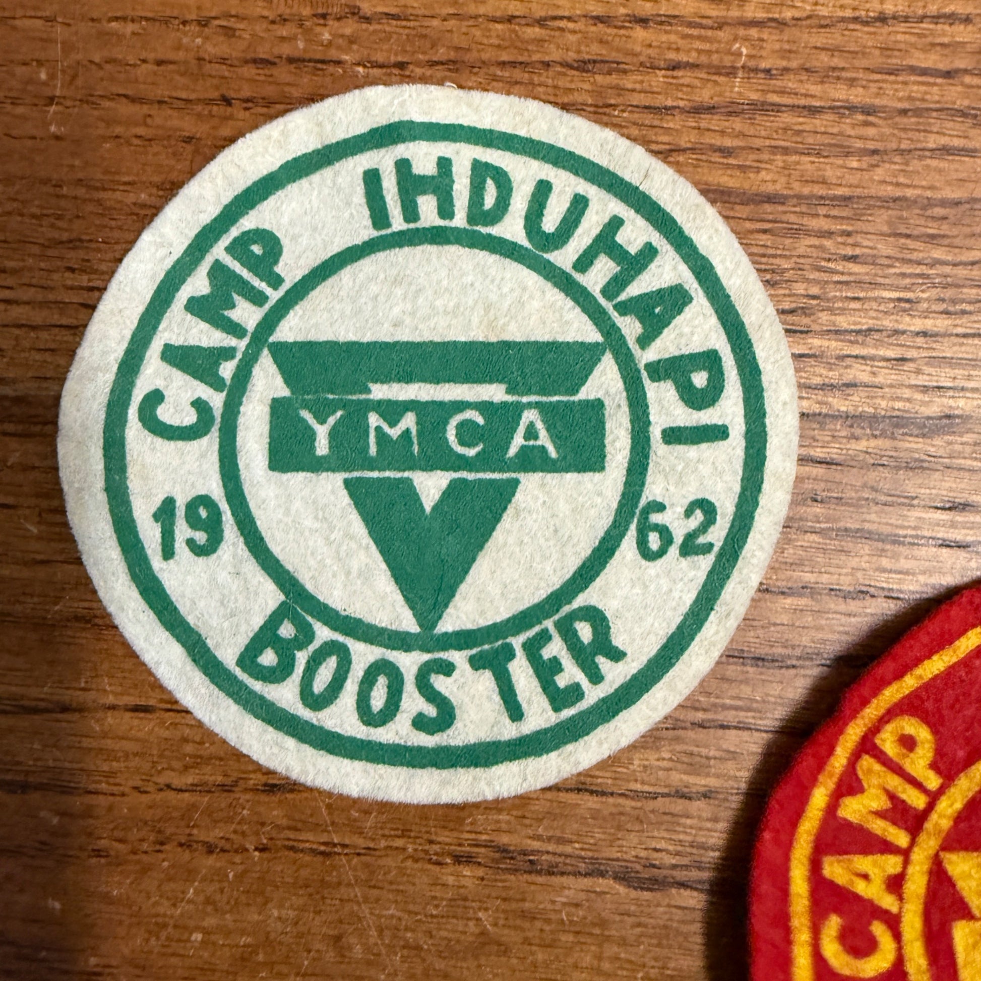 Vintage Minneapolis YMCA Camp Ihduhapi Cabin, Loretto, MN Patches