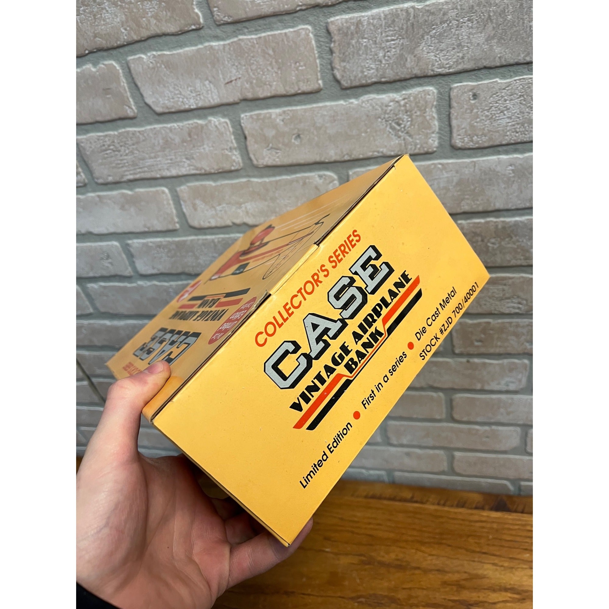 1/25 Case Farm Machinery Vintage Airplane Bank Diecast NIB NEW