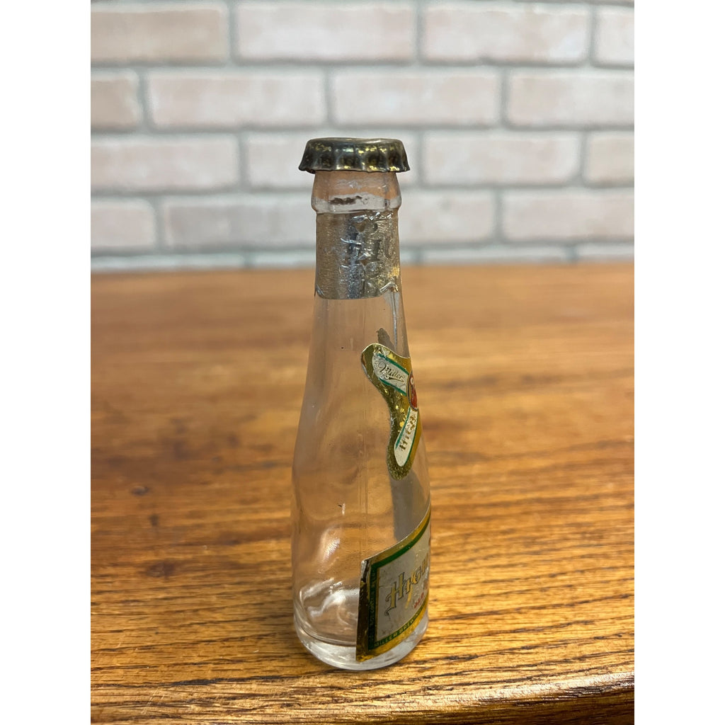 Vintage 1950s Miller High Life Beer Miniature Glass Bottle w/ Cap