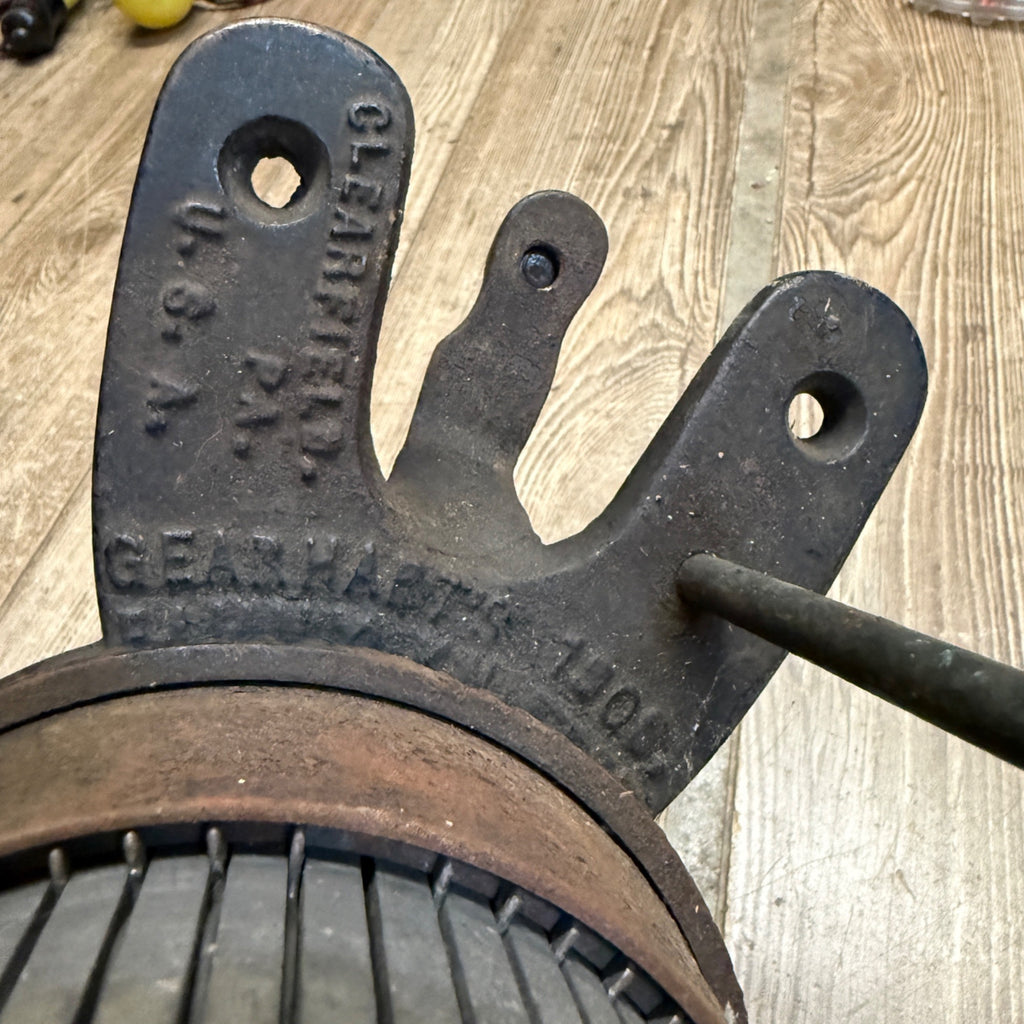 Gearhart 1908 Sock Making Machine-Cast Iron-Very Heavy-Black-Sold as Shown