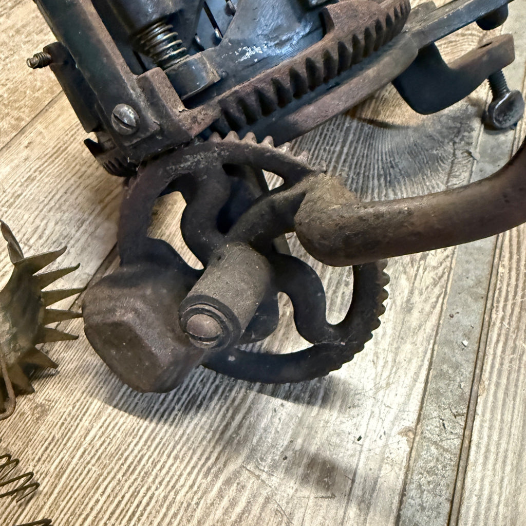 Gearhart 1908 Sock Making Machine-Cast Iron-Very Heavy-Black-Sold as Shown