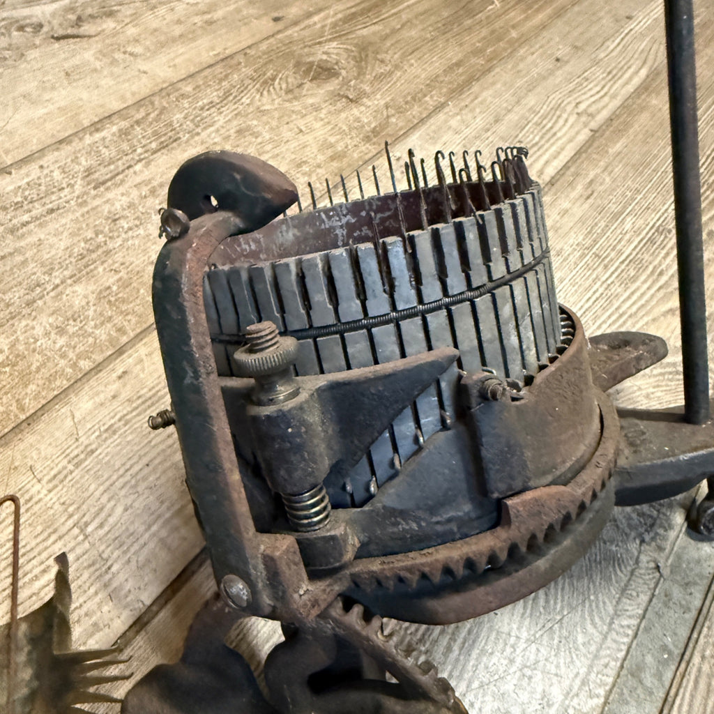 Gearhart 1908 Sock Making Machine-Cast Iron-Very Heavy-Black-Sold as Shown
