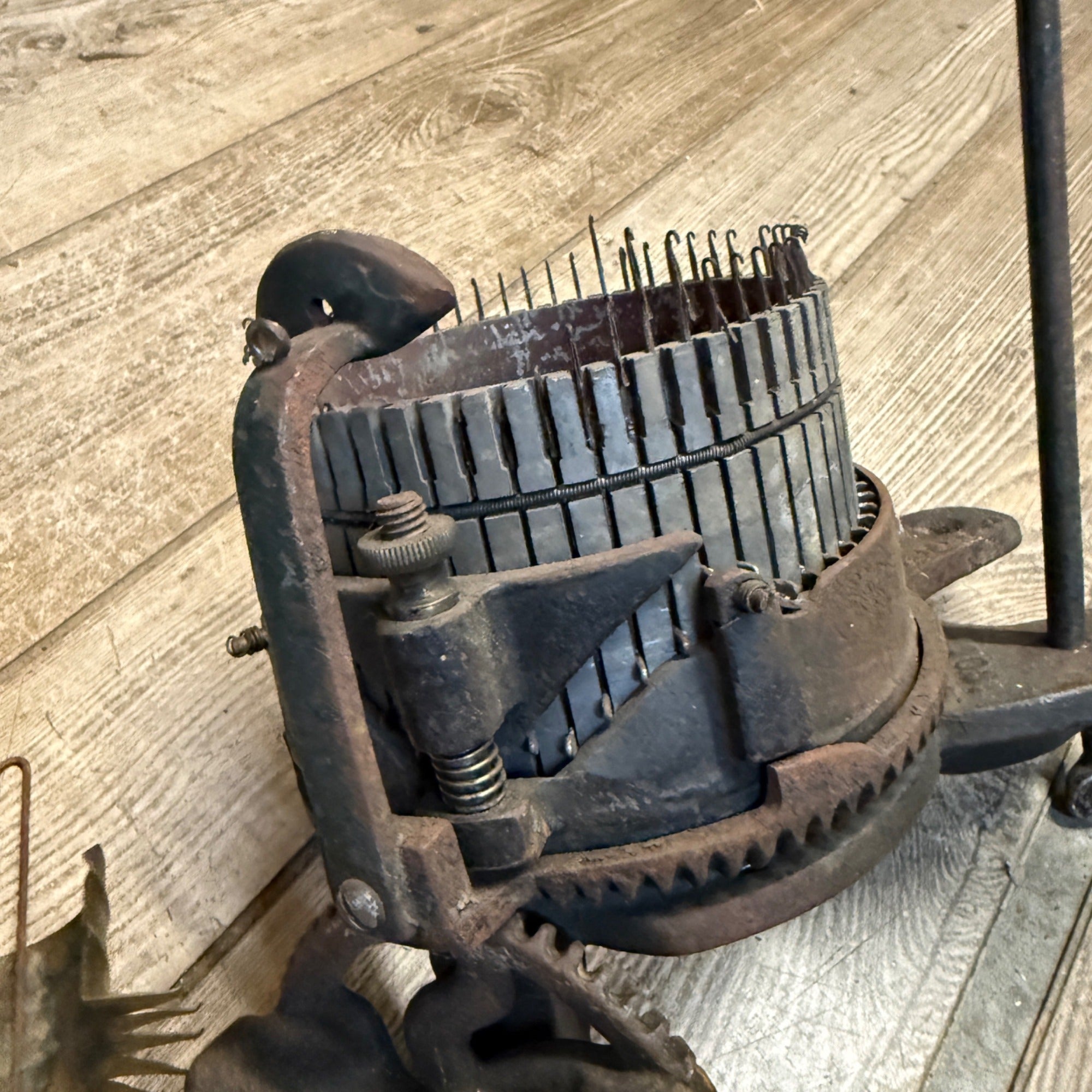 Gearhart 1908 Sock Making Machine-Cast Iron-Very Heavy-Black-Sold as Shown