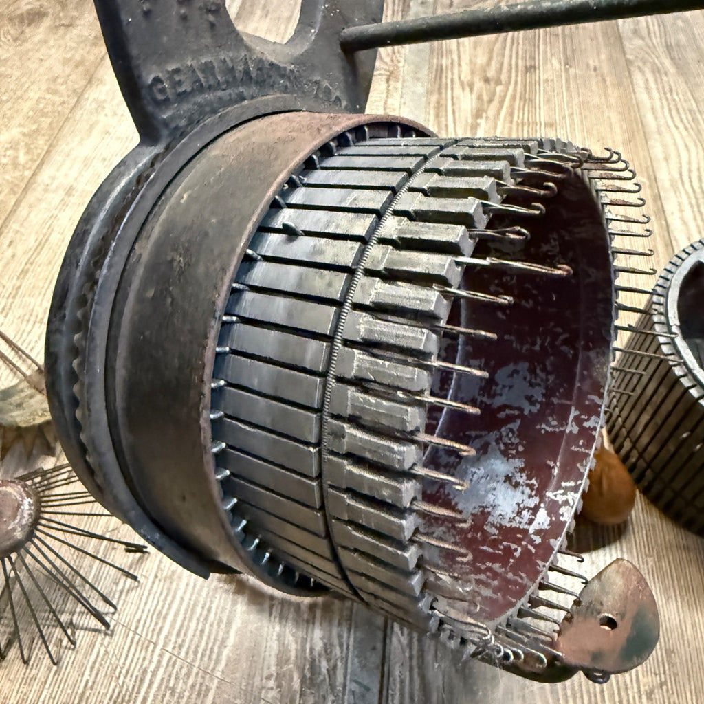 Gearhart 1908 Sock Making Machine-Cast Iron-Very Heavy-Black-Sold as Shown