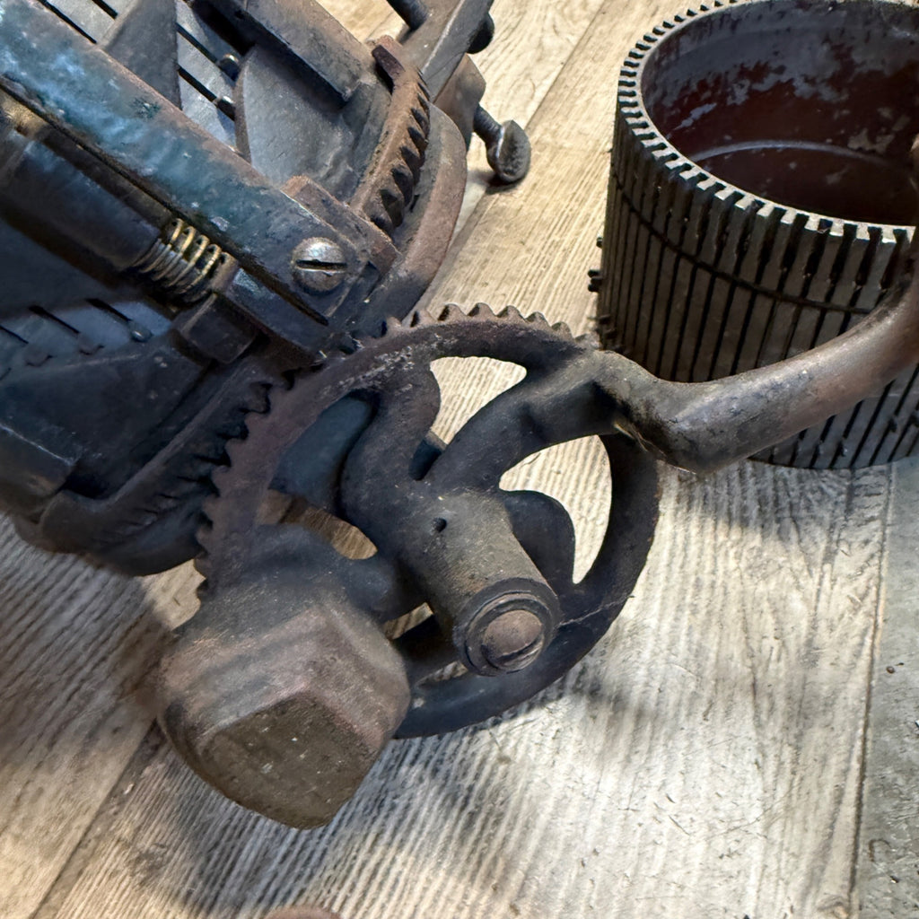 Gearhart 1908 Sock Making Machine-Cast Iron-Very Heavy-Black-Sold as Shown