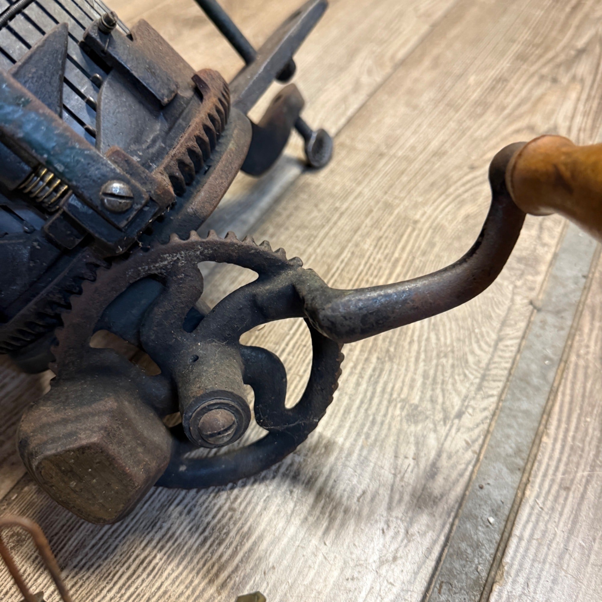 Gearhart 1908 Sock Making Machine-Cast Iron-Very Heavy-Black-Sold as Shown