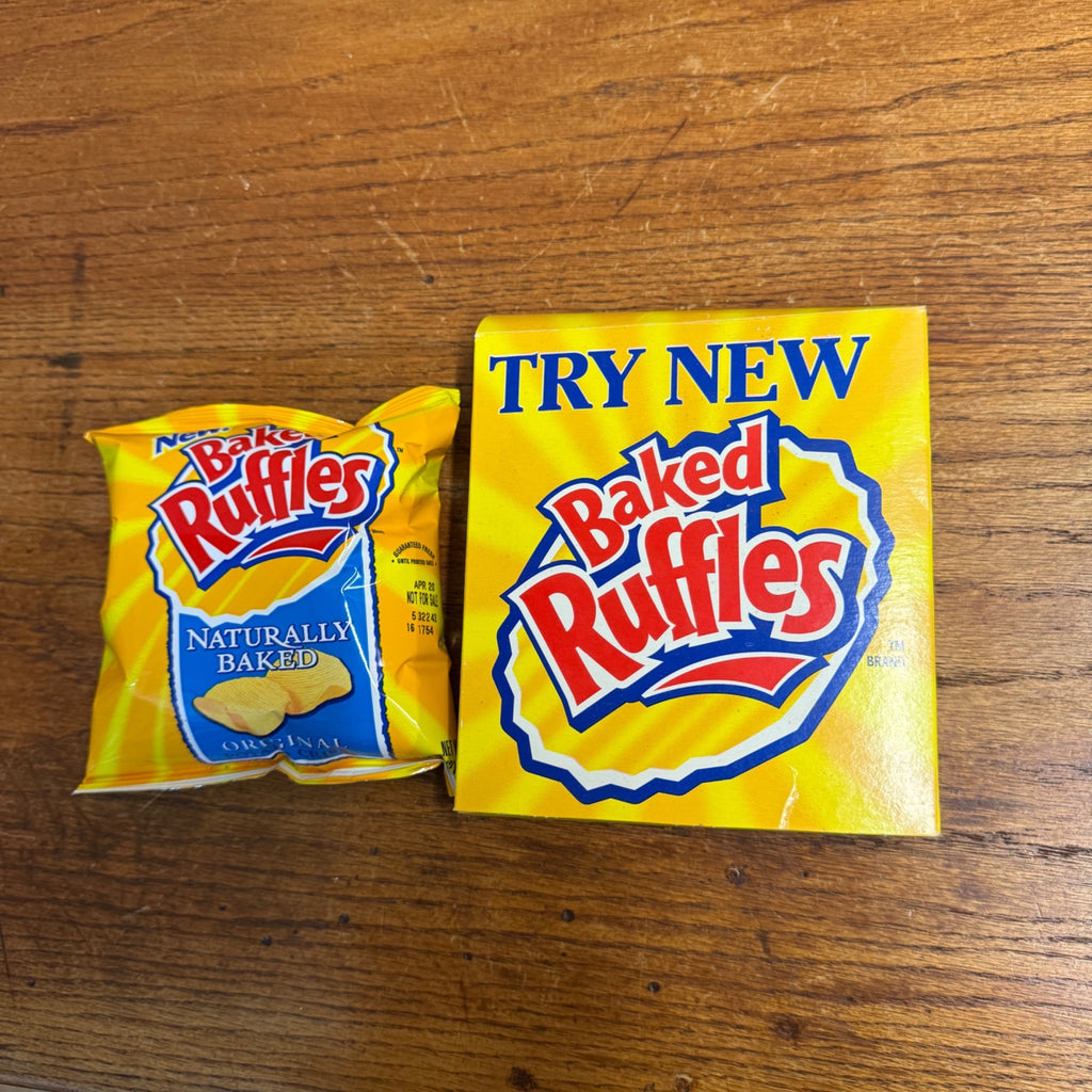 1998 Sample Frito Lays Promo Baked Ruffles Potato Chips W/ Bag and Box
