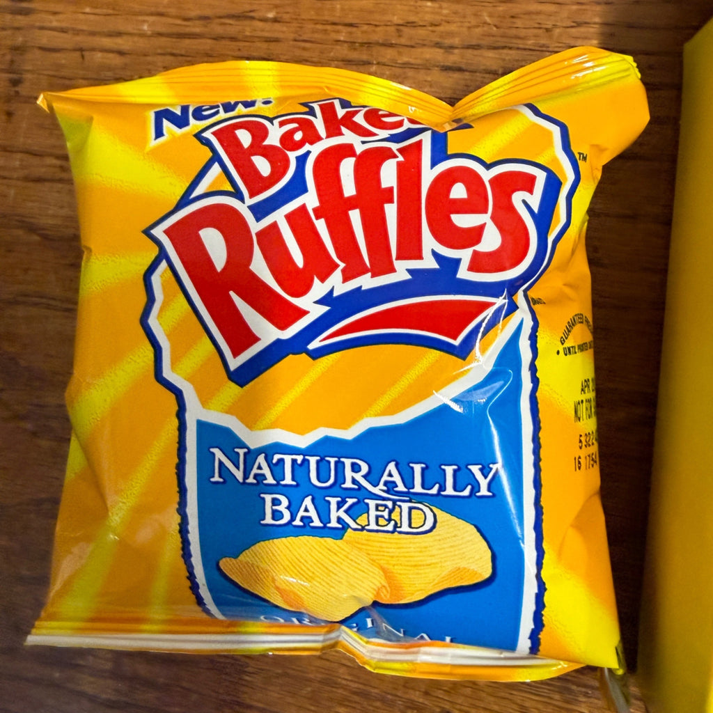 1998 Sample Frito Lays Promo Baked Ruffles Potato Chips W/ Bag and Box