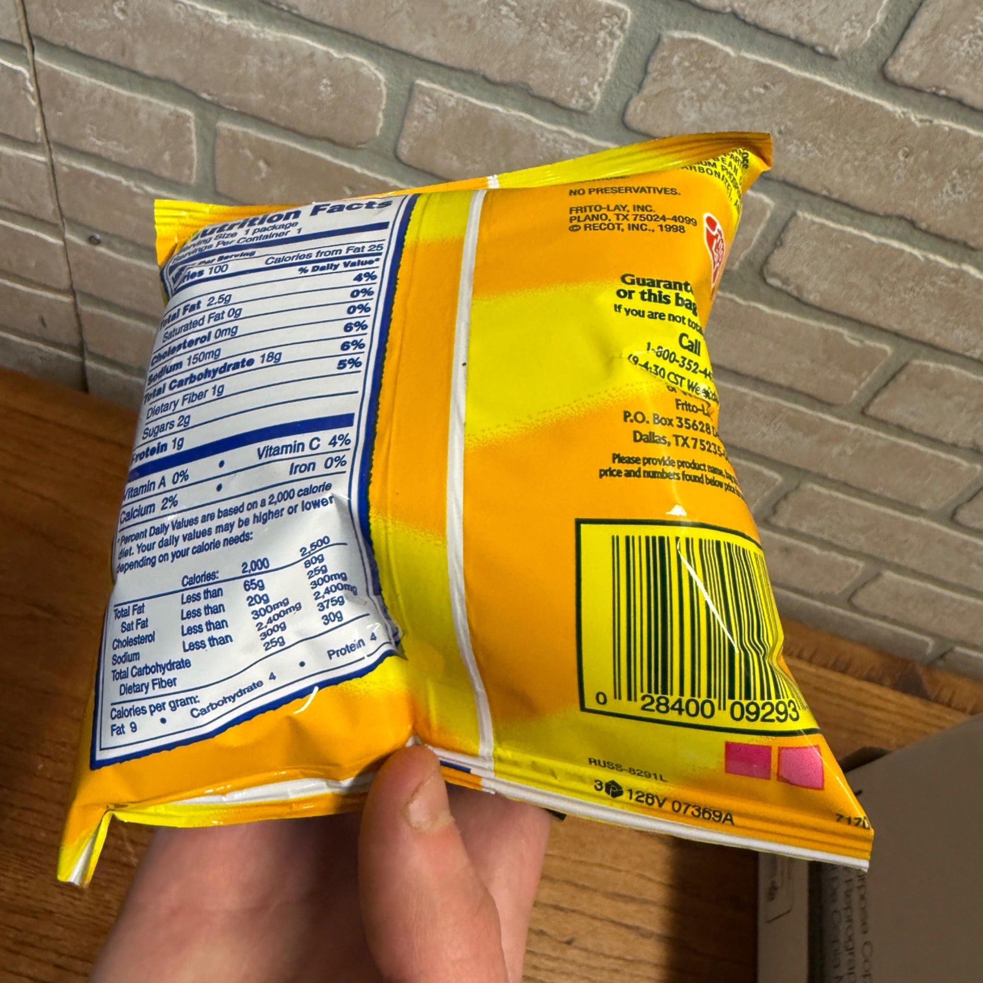 1998 Sample Frito Lays Promo Baked Ruffles Potato Chips W/ Bag and Box