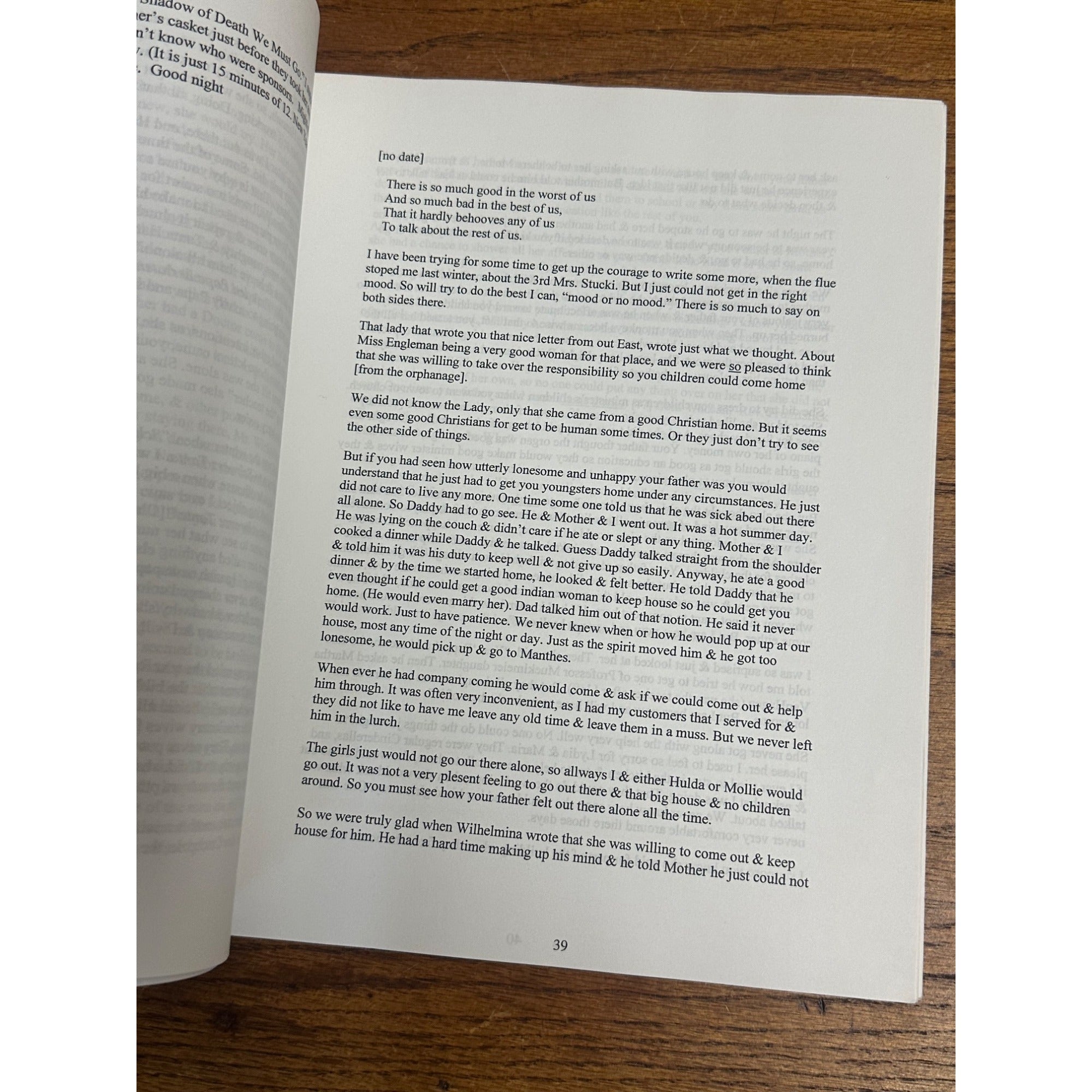 Miss Emma Manthe's Letters Circa 1900, Edited by Jacob C. Stucki and Marcia V. Stucki, Spiral Bound Book 2003