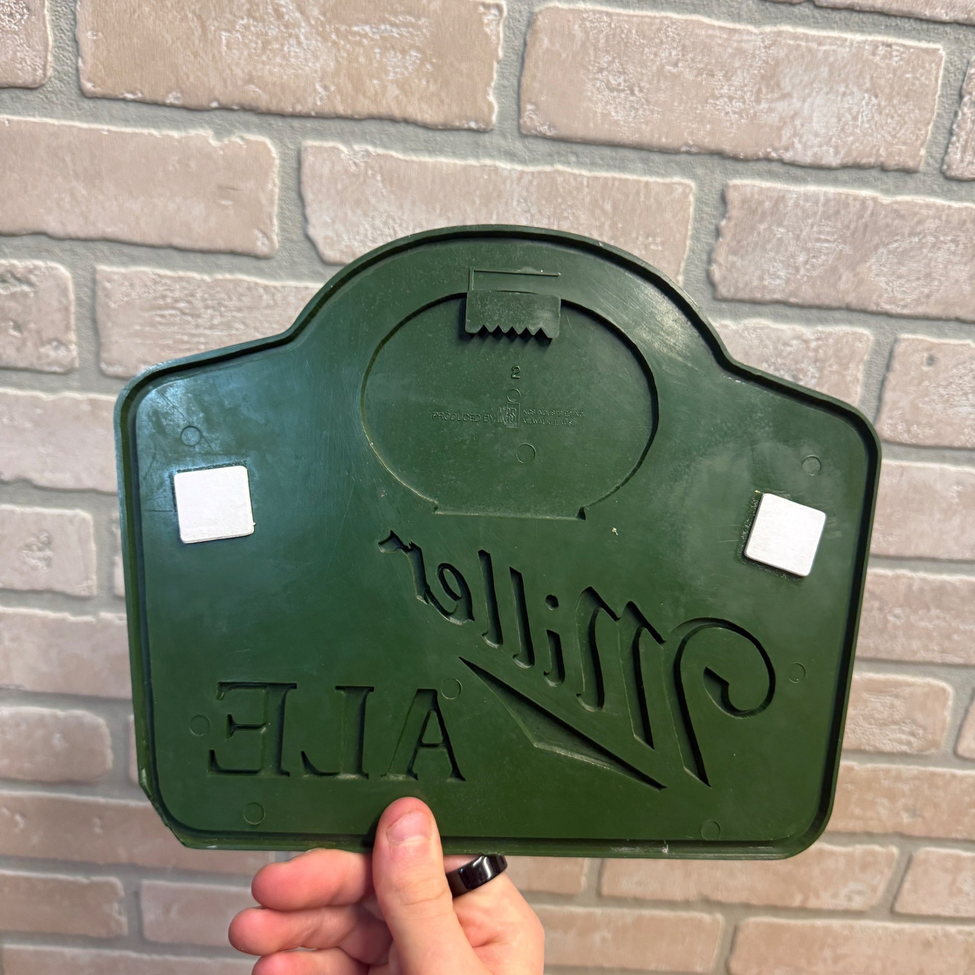 Vintage 1970-80s Founded 1855 Miller Ale Beer Sign Brewery Plastic