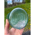 Antique Atlas Strong Shoulder Bold Mark Aqua Blue Quart Glass Canning Jar