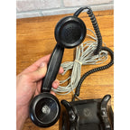 Vintage Bakelite Black Ericsson Ruen PTT Rotary Desk Phone Holland Untested