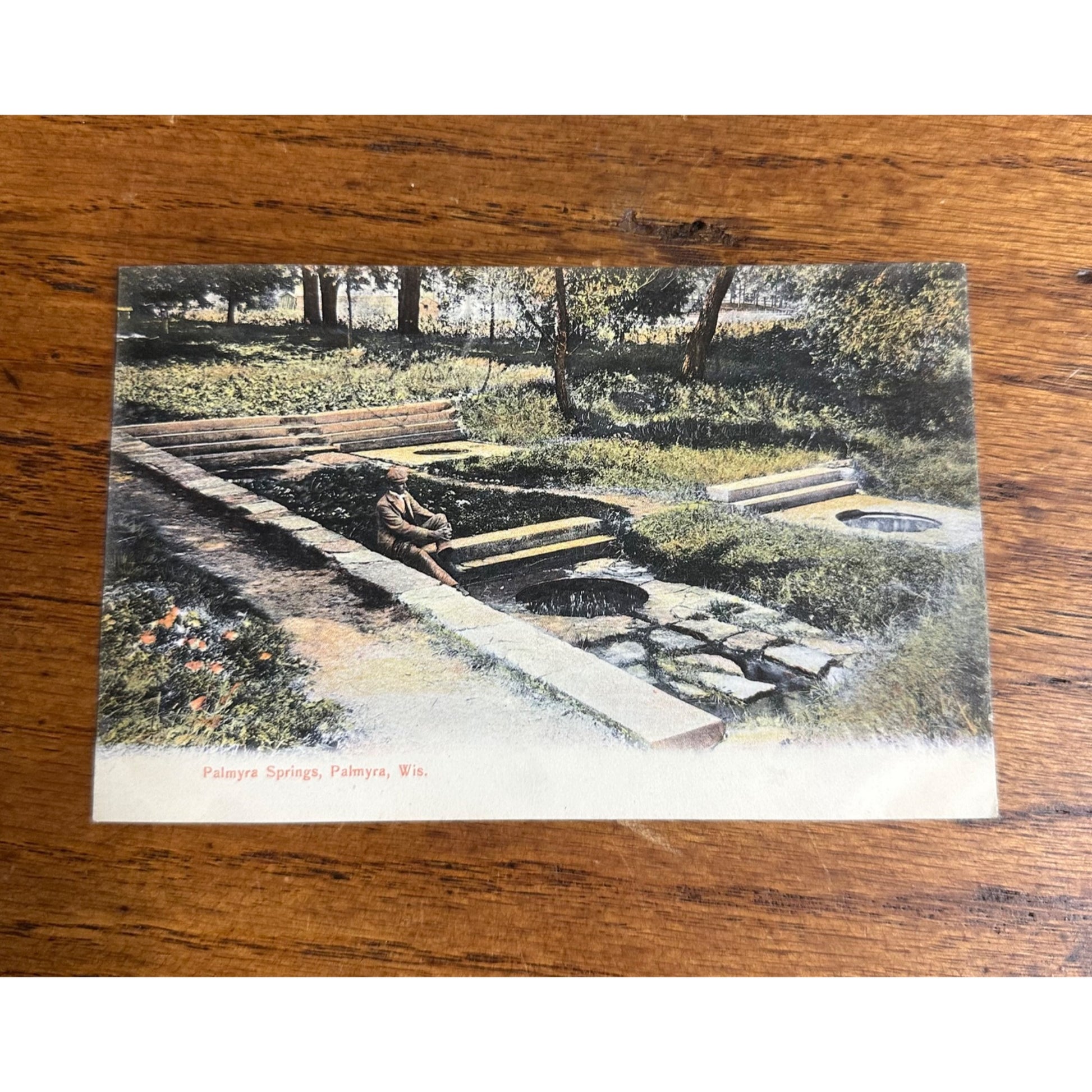 Vintage 1906 Palmyra Springs Wisconsin Wis Original Postcard WI