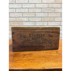 1920s Rustic Stanley Sweetheart Steel Butt Hinges Wooden Crate New Britain, Conn. Fond du Lac, Wisc. on Bottom
