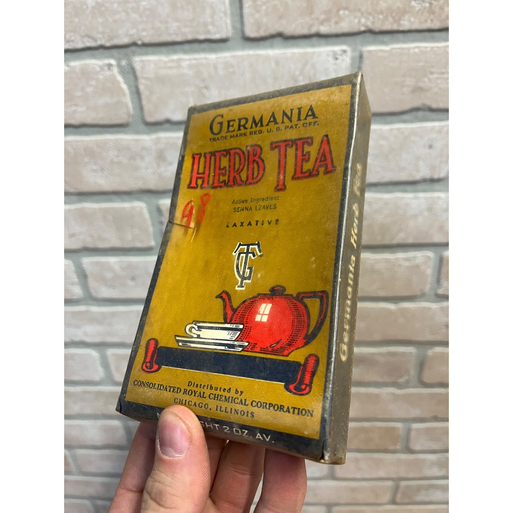 Vintage 1931 Germania Herb Tea Loose Tea Sealed Original Box Advertising