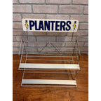 Vintage Mr Peanut Planters Store Display Rack Shelf Advertising Metal Peanuts