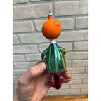 Vintage Italian Laved Female Character 6.5" Blown Glass Ornament
