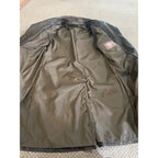 Vintage Distressed Cowhide Leather Duster Western Trench Coat Handmade USA