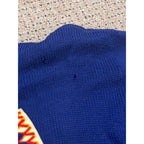 Vintage 1950s Wisconsin Dells Chiefs Varsity Letterman Sweater Indian Patch Wool