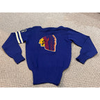 Vintage 1950s Wisconsin Dells Chiefs Varsity Letterman Sweater Indian Patch Wool