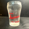 Vintage Drink Aumans Nu-Orange ACL Red  Soda Fountain Glass Advertising