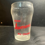 Vintage Drink Aumans Nu-Orange ACL Red  Soda Fountain Glass Advertising