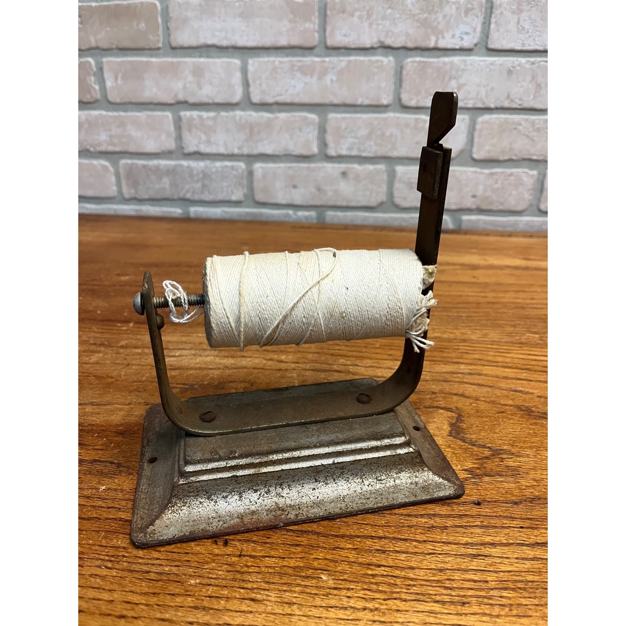 Antique General Store String Holder w/ Cutter Countertop Mercantile Cast Iron