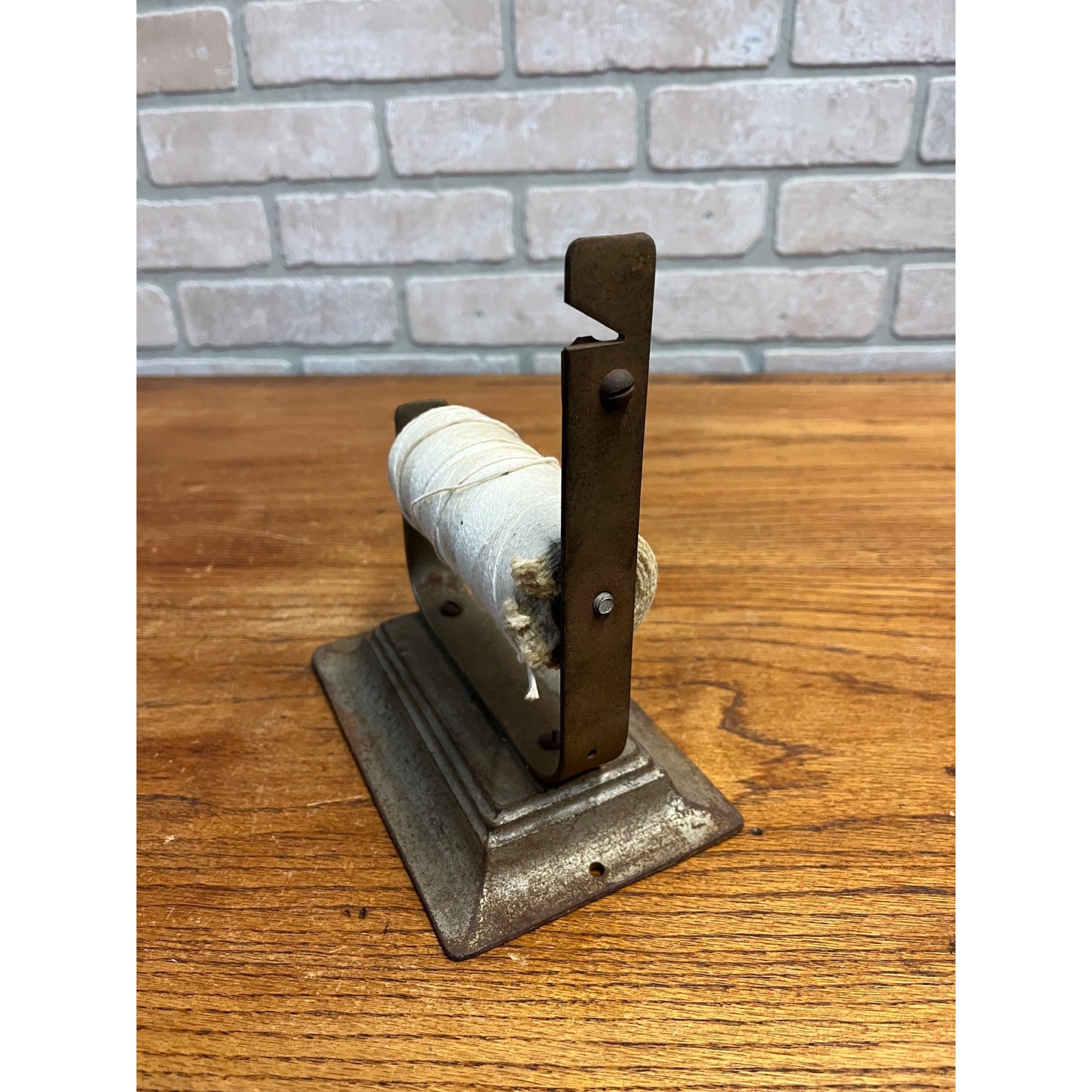 Antique General Store String Holder w/ Cutter Countertop Mercantile Cast Iron