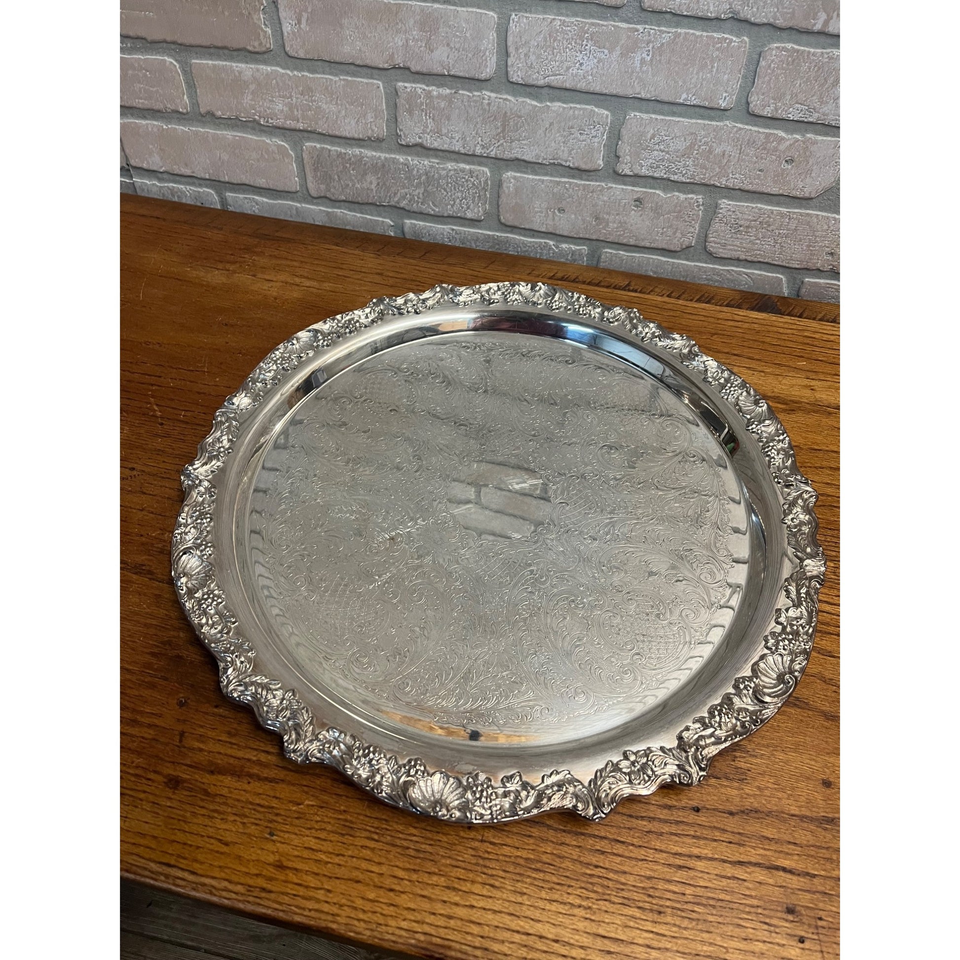 Vintage F.B. Rogers Silver Co. Punch Bowl Set Plated Ladle + Tray