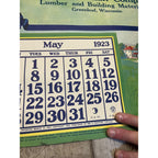 1920s Advertising Calendar Poster Fuller Goodman Farm Barn Dairy Scene