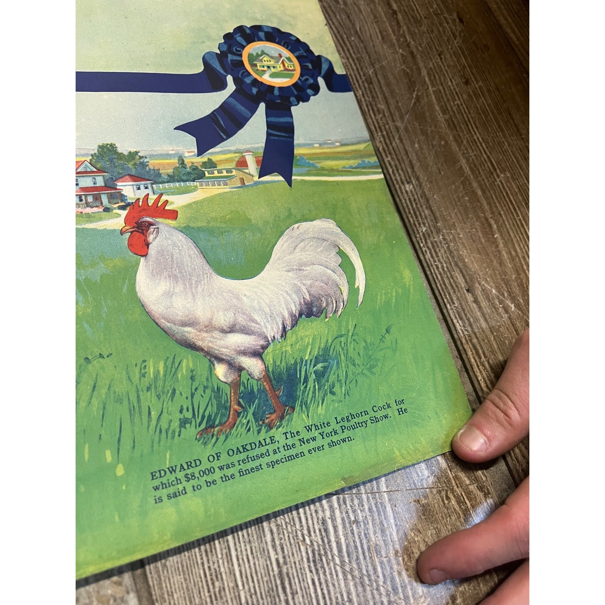 1920s Advertising Calendar Poster Fuller Goodman Farm Barn Dairy Scene