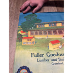 1920s Advertising Calendar Poster Fuller Goodman Farm Barn Dairy Scene