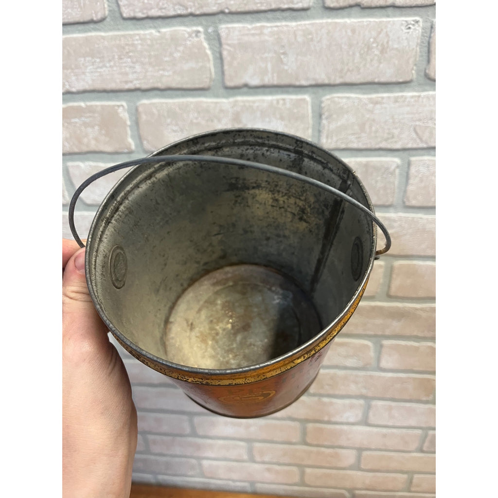 Vintage Swift's Premium Kettle Rendered Pure Lard Bucket Tin Pail Advertising