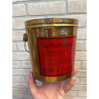 Vintage Swift's Premium Kettle Rendered Pure Lard Bucket Tin Pail Advertising