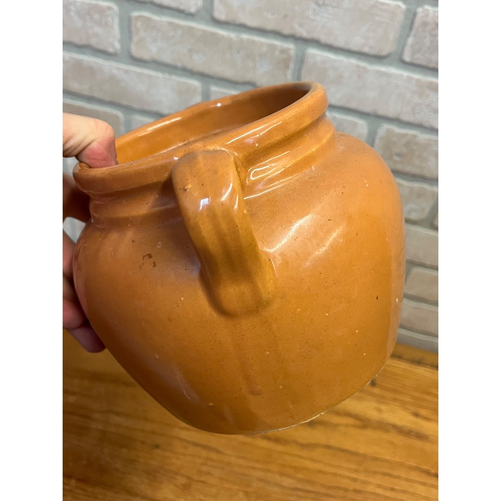Vintage Wanamingo MN Lumber Yard Helleckson Yard Advertising Stoneware Bena Pot