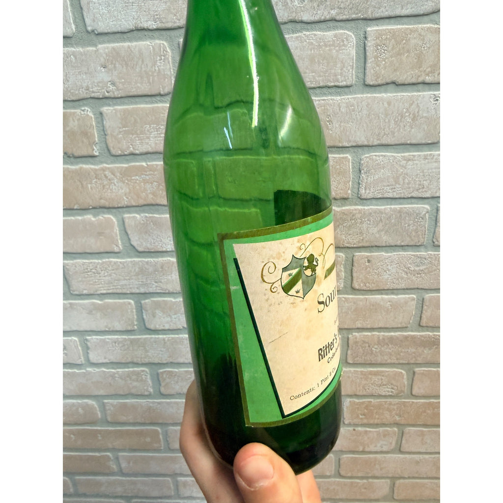 Ritter's Beverages Paper Label Bottle Sour Mix Cedarburg Wis Soda Bottle