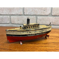 Antique c1910 German Tin Toy Windup Boat Ship Carette or Bing Clockwork