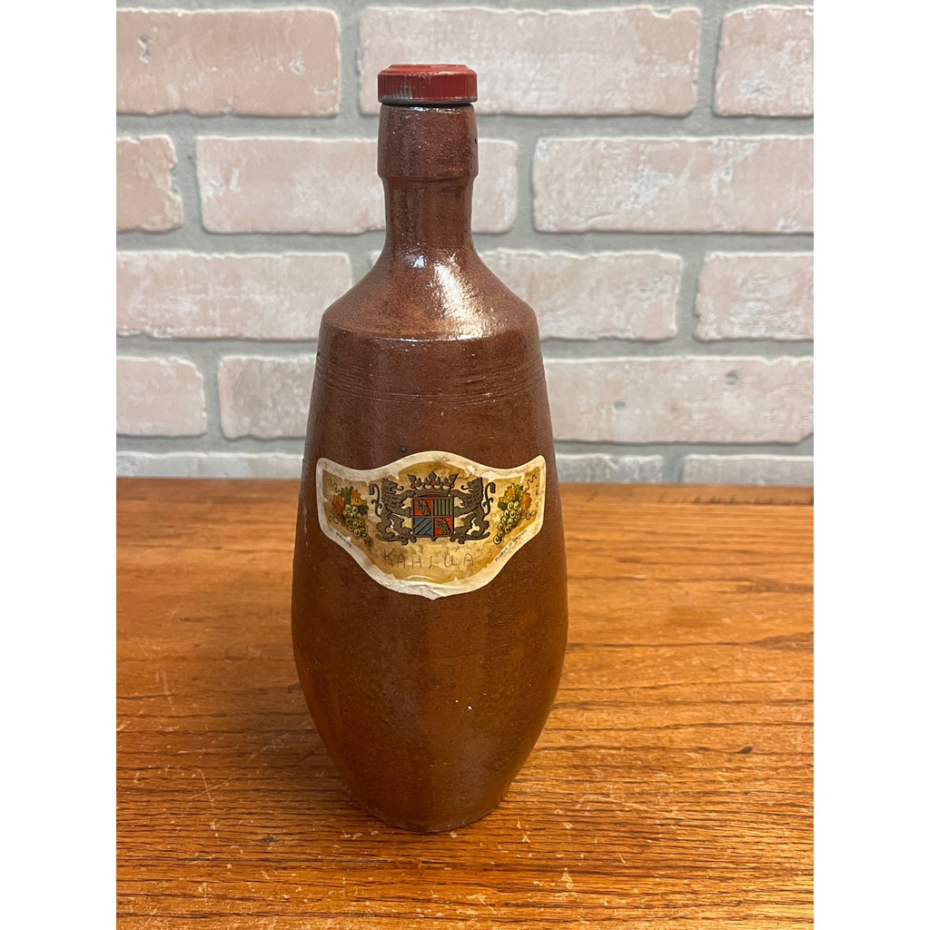 Vintage Olive Oil Bottle Handmade Pottery Rangel R Oliveira DeAzemeis Portugal