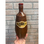 Vintage Olive Oil Bottle Handmade Pottery Rangel R Oliveira DeAzemeis Portugal