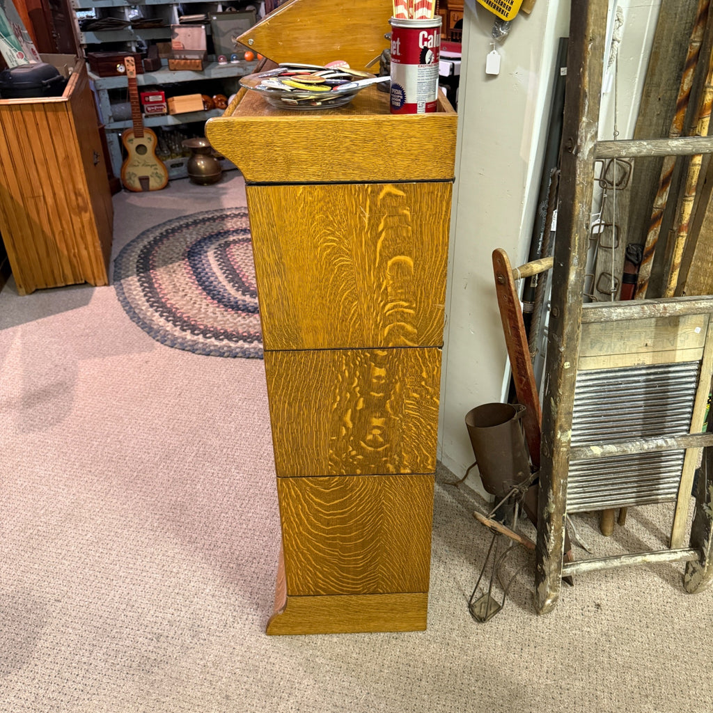 Vintage 1950s Lawyers 3-Stack Bookcase Barrister Wooden Display Case