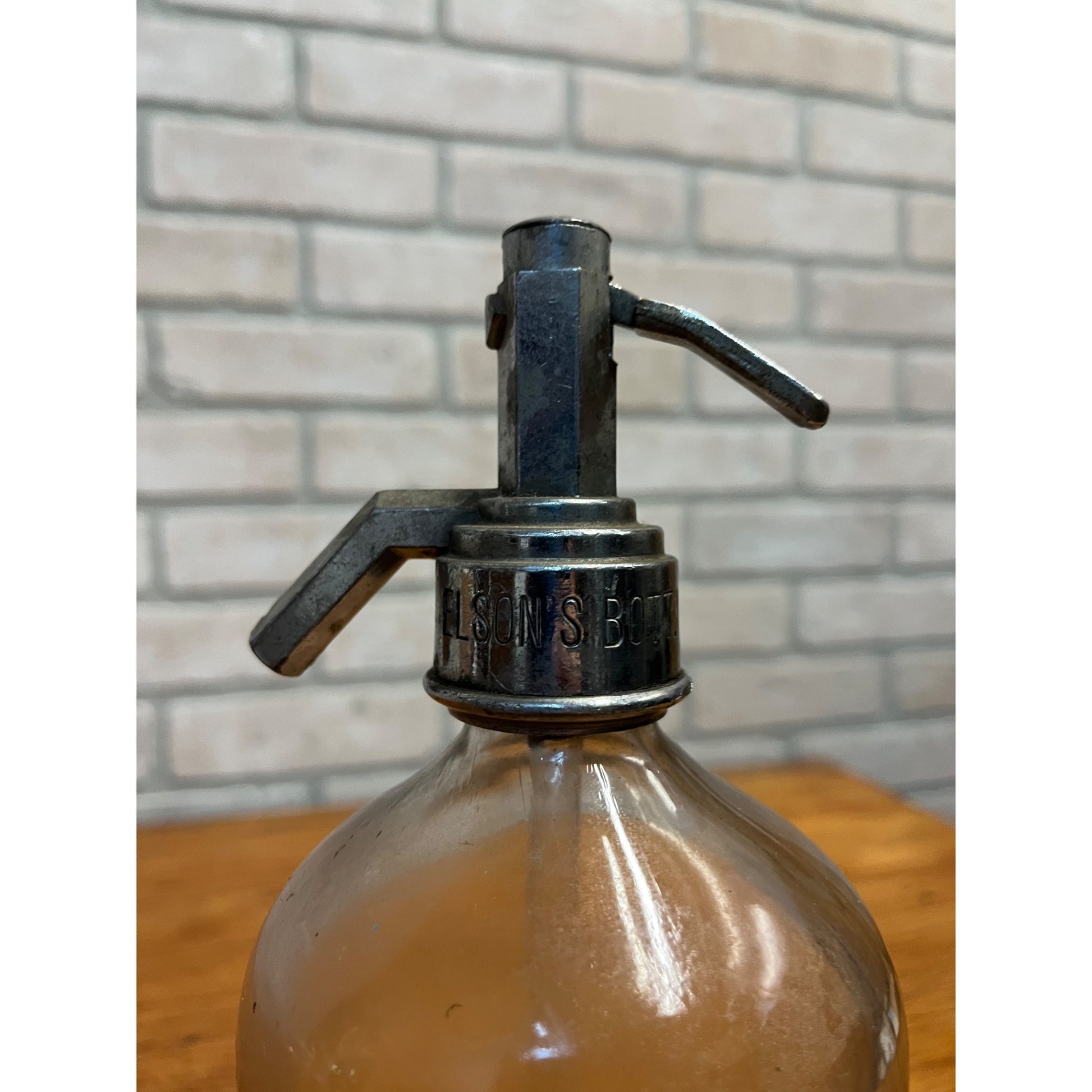 Vintage Elson's Club Soda Seltzer Bottle Ishpeming Michigan MI Mich