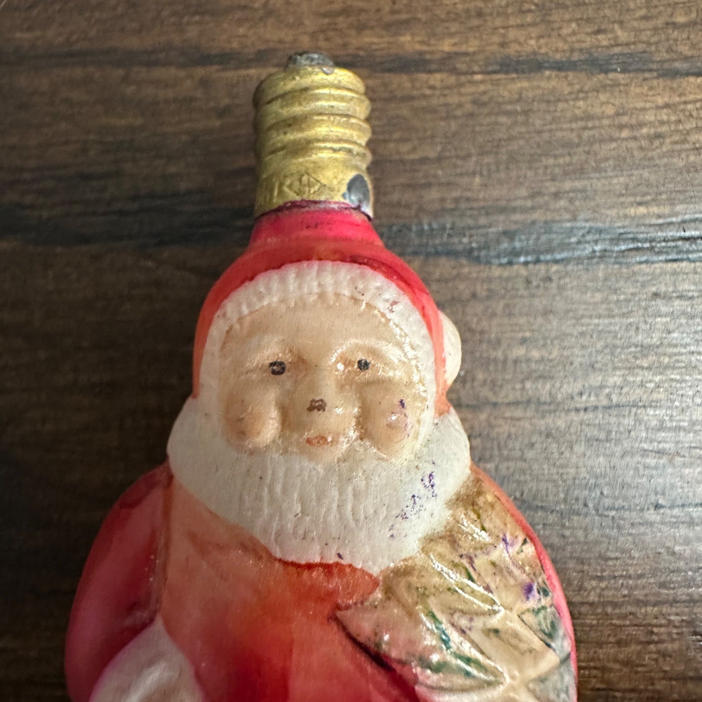 Vintage Santa Claus Figural Christmas Light Bulb Nonworking