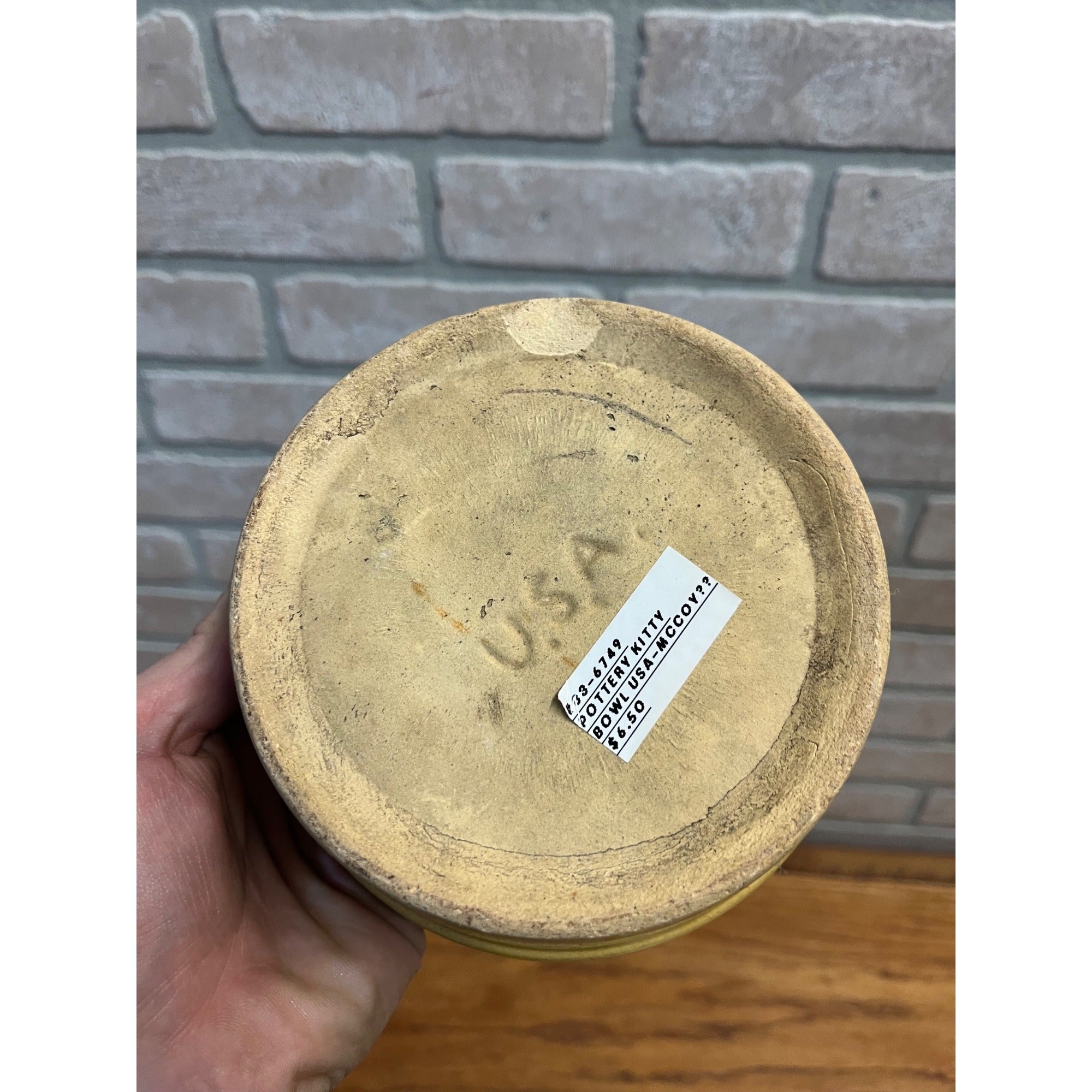 Vintage Robinson Ransbottom Pottery RRP Stoneware Kitty Food Water Bowl Cat