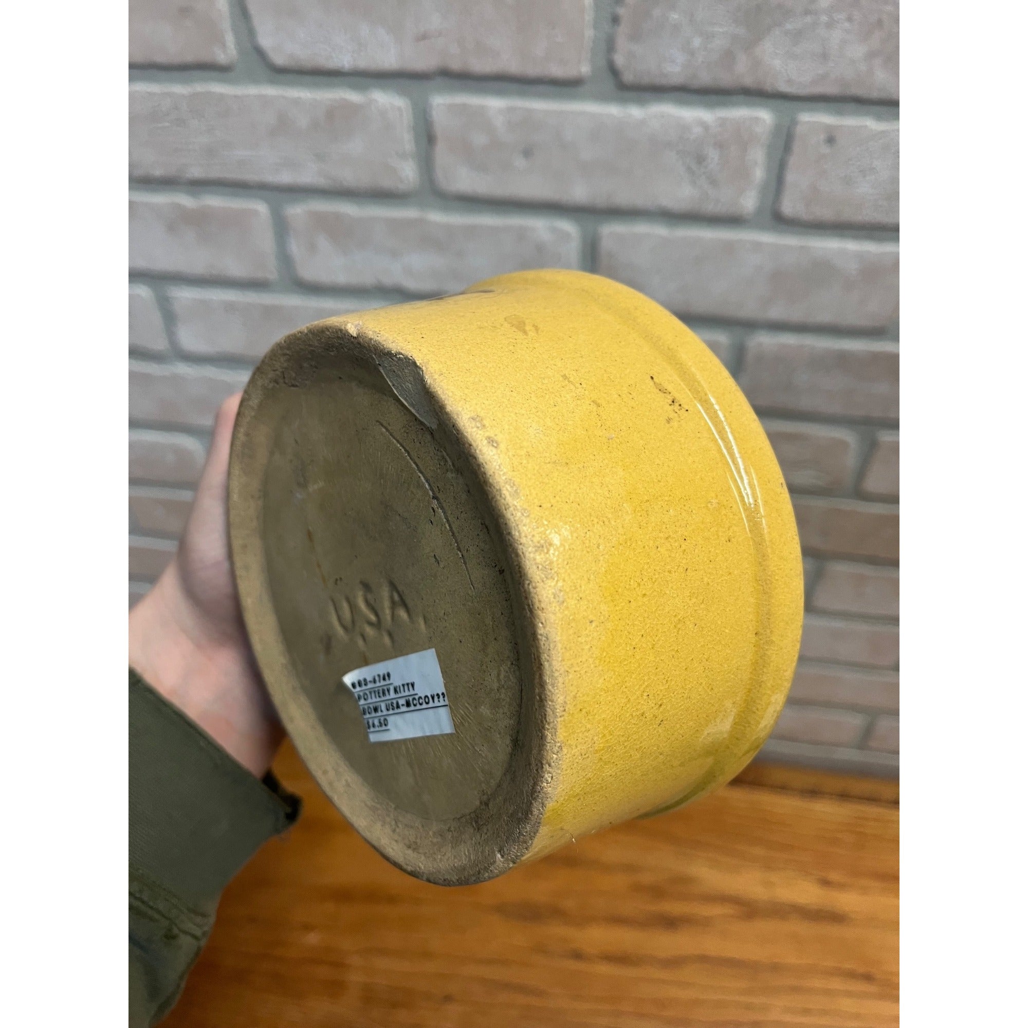 Vintage Robinson Ransbottom Pottery RRP Stoneware Kitty Food Water Bowl Cat