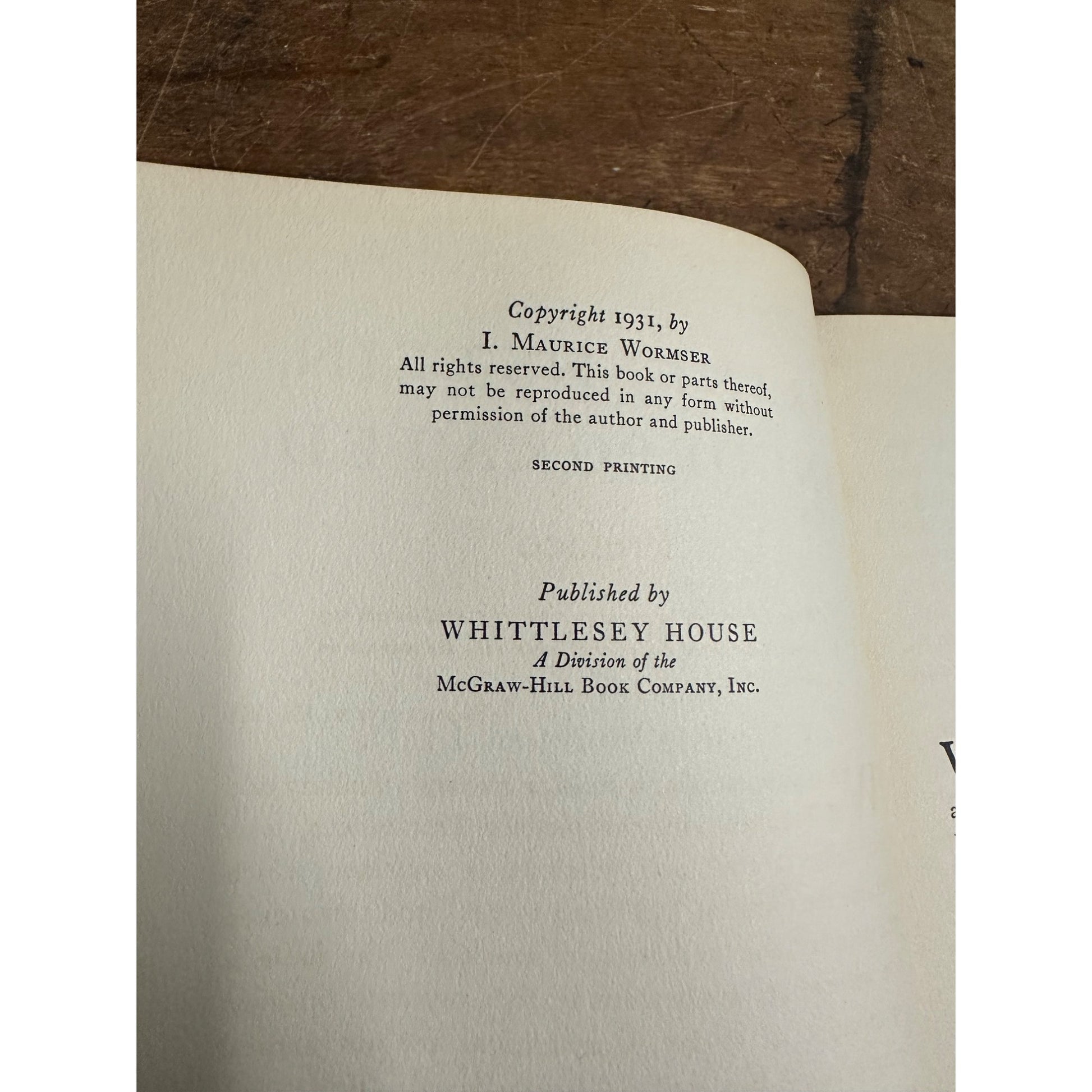 RARE Vintage Frankenstein Incorporated (1931) Hardcover Wormser Halloween