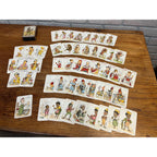 Antique 1890s Antique Spin & Old Maid Playing Card Game Deck Victorian De La Rue