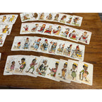 Antique 1890s Antique Spin & Old Maid Playing Card Game Deck Victorian De La Rue