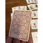 Antique 1890s Antique Spin & Old Maid Playing Card Game Deck Victorian De La Rue