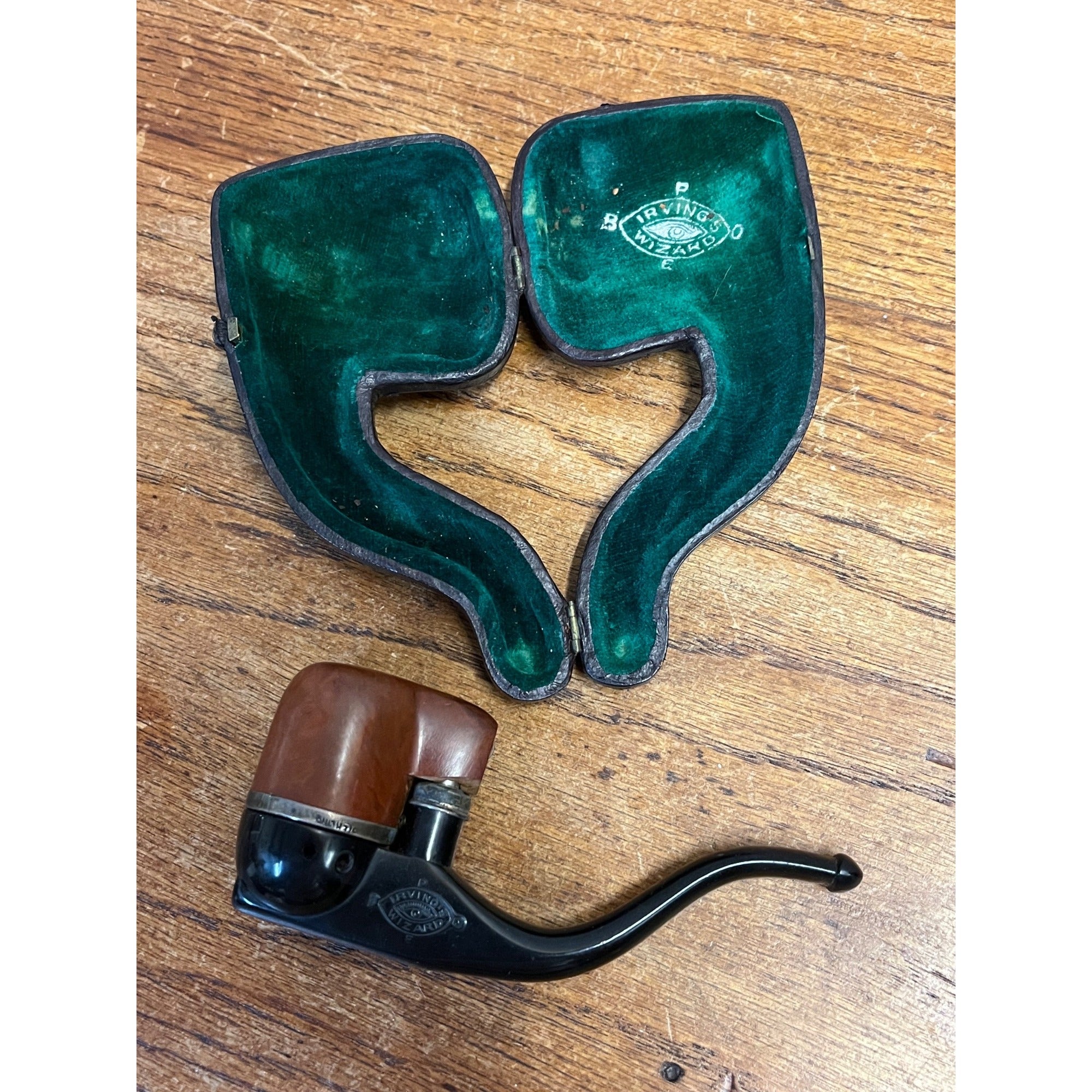 Vintage Irving's Wizard Upside Down Pipe RARE UNIQUE Smoking Pipe Sterling Antique